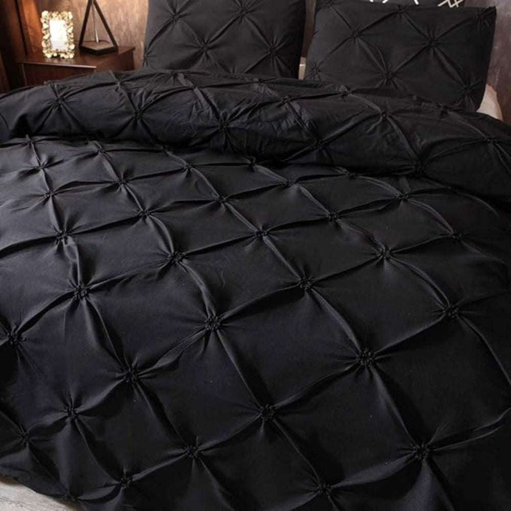 WebenNacht: Modern Duvet Cover Set – Breathable, Soft & Decorative with Timeless Pintuck Design