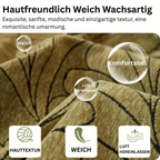 WedelEleganz: Sofa Cover in Jacquard Leaf Pattern Made of Cotton & Polyester with Reversible Design – for Sofa & Living Room