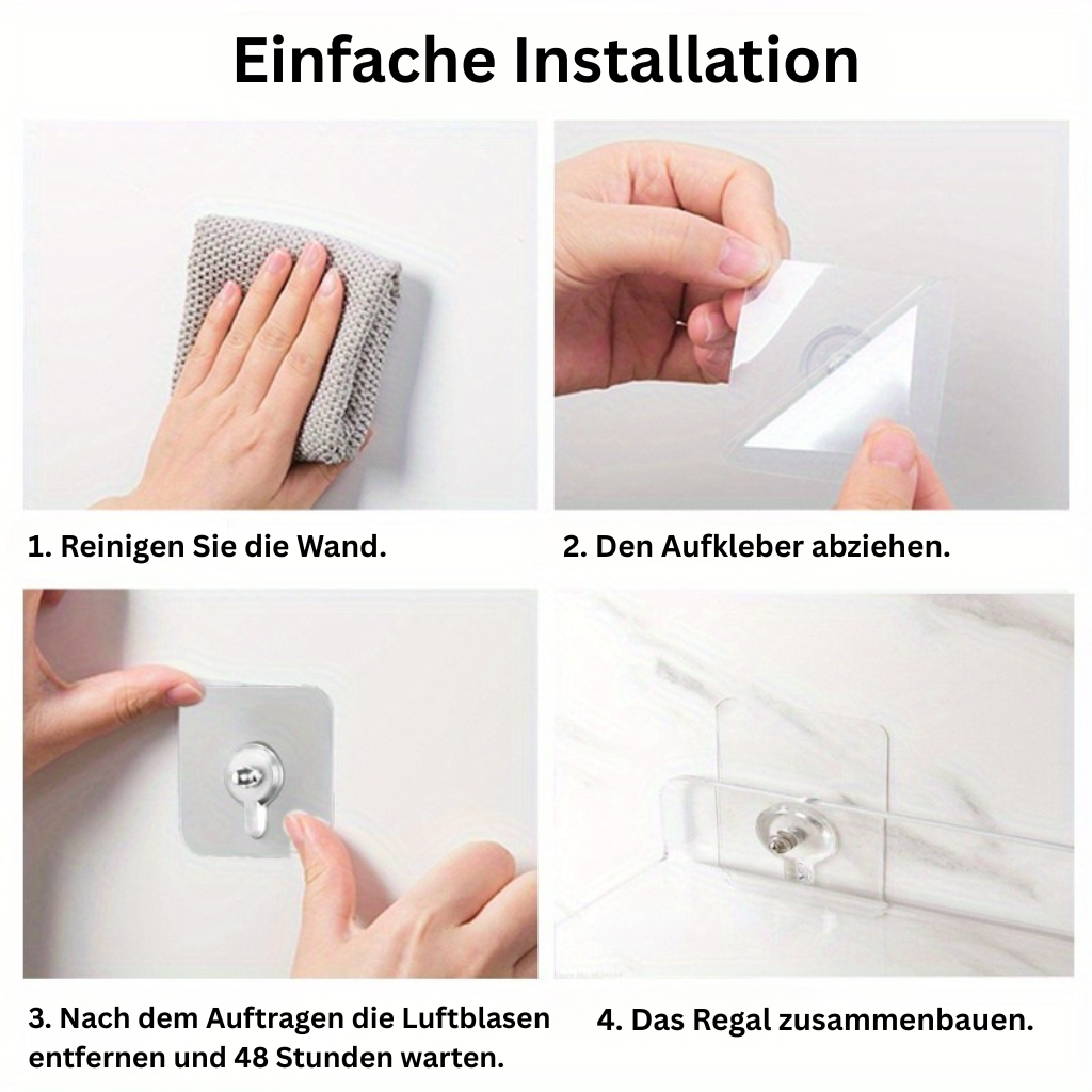 WhiteMatt: Modern Wall Shelves – Robust, Easy to Care for & Hanging with Matte Surface for Bathrooms & Living Spaces