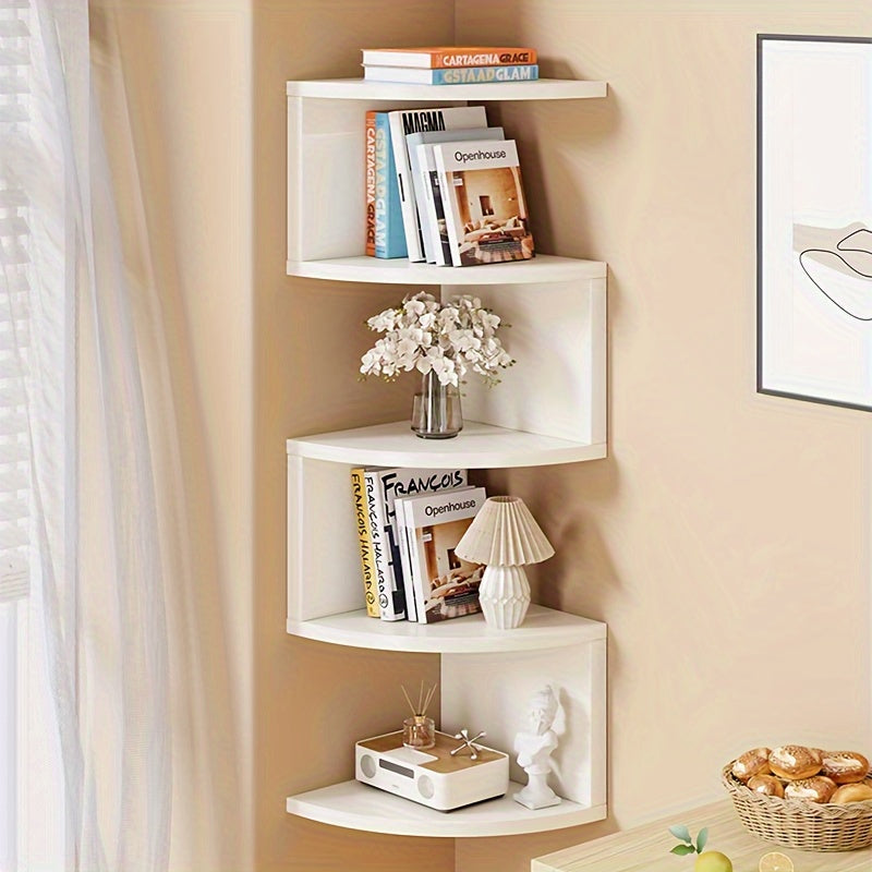 WhiteSpace: Classic Wall Shelf – Sturdy, Low-Maintenance & Hanging in Corner Design for Bedroom & Office
