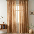 Wheat Magic: Curtain with Embroidery Pattern & Tassels – Decorative in Country House Style