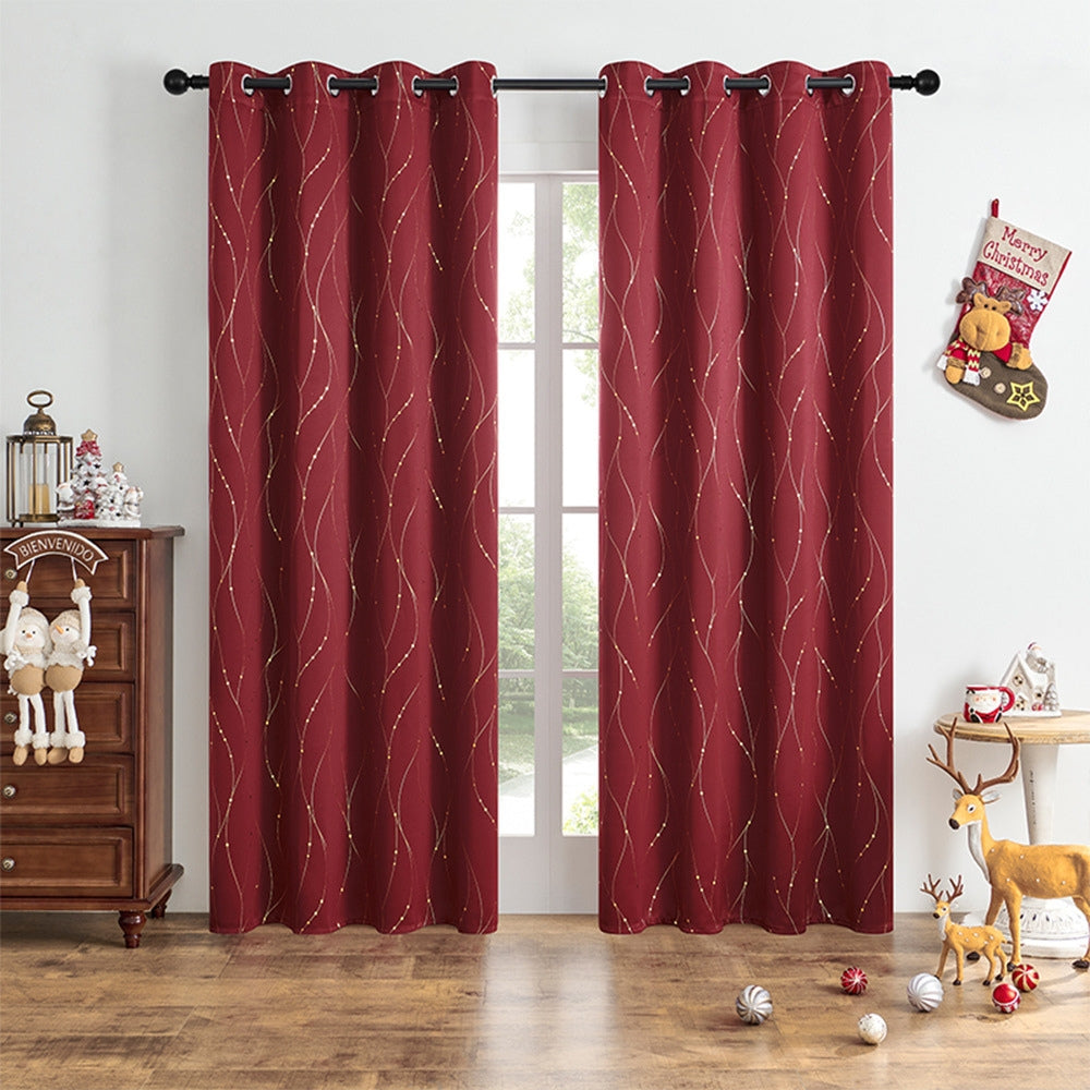 WaveElegance: Blackout Curtain with Glossy Design – Stylish for Living & Sleeping Areas