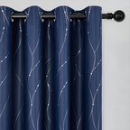 WaveElegance: Blackout Curtain with Glossy Design – Stylish for Living & Sleeping Areas