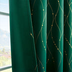 WaveElegance: Blackout Curtain with Glossy Design – Stylish for Living & Sleeping Areas