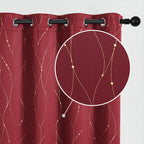 WaveElegance: Blackout Curtain with Glossy Design – Stylish for Living & Sleeping Areas