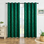 WaveElegance: Blackout Curtain with Glossy Design – Stylish for Living & Sleeping Areas