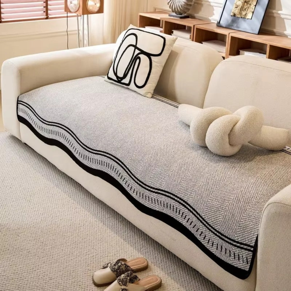 WellenLuxe: Non-Slip Sofa Cover in Modern Design – Stylish Sofa Slipcover for Living Room