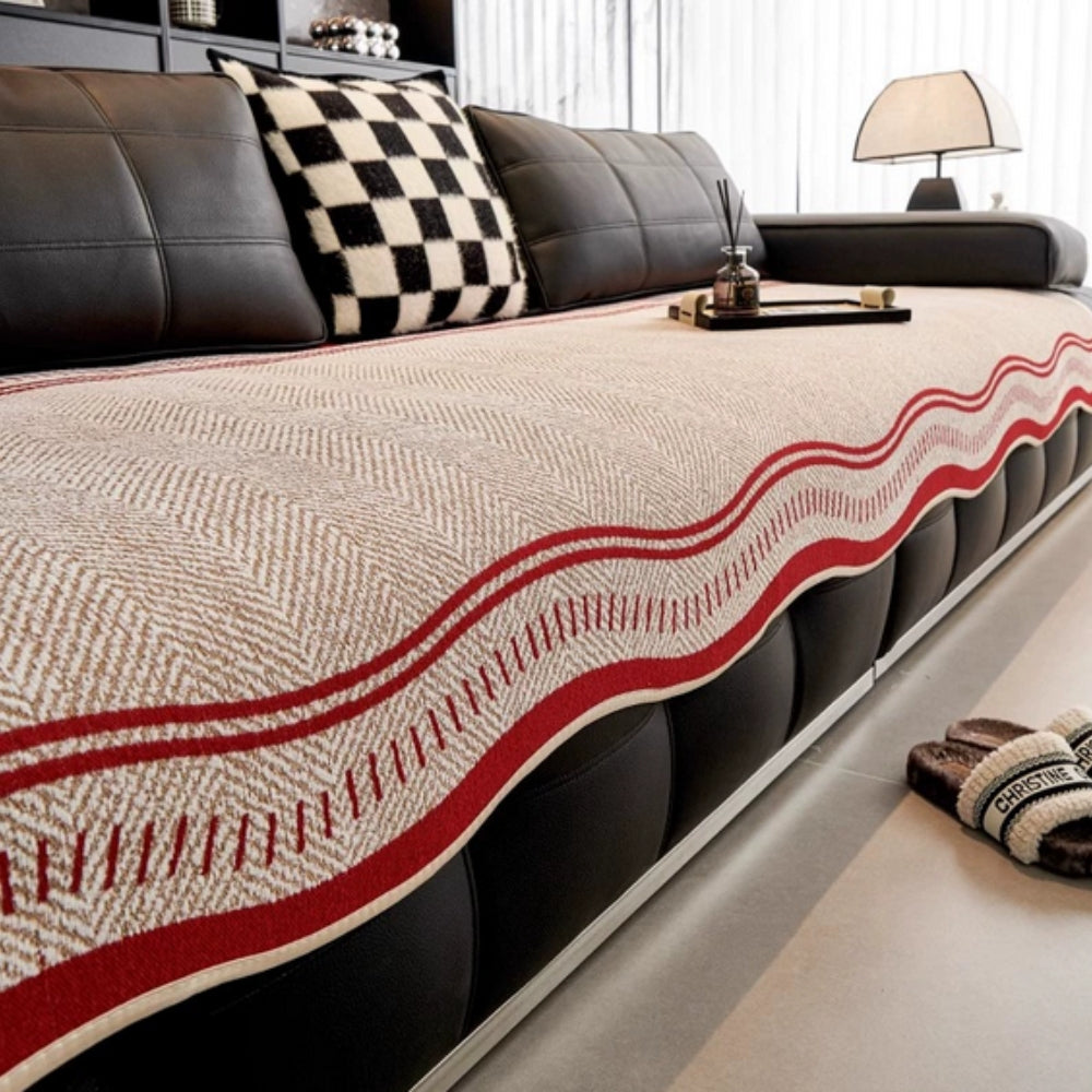 WellenLuxe: Non-Slip Sofa Cover in Modern Design – Stylish Sofa Slipcover for Living Room