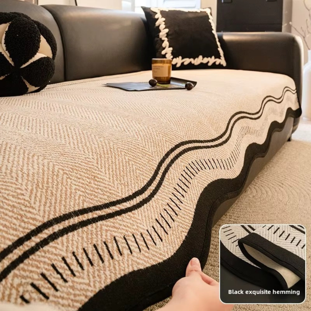 WellenLuxe: Non-Slip Sofa Cover in Modern Design – Stylish Sofa Slipcover for Living Room
