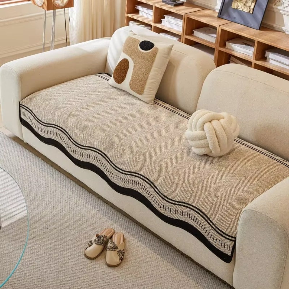 WellenLuxe: Non-Slip Sofa Cover in Modern Design – Stylish Sofa Slipcover for Living Room