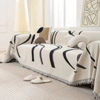 WaveDream: Chenille Sofa Cover with Jacquard Wave Pattern & Non-Slip Comfort – for Sofa & Living Room