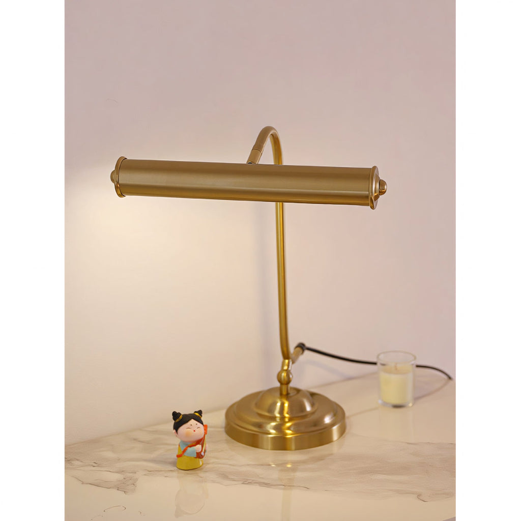 Industrial Iron Task Lamp with Rotating Tube Shade
