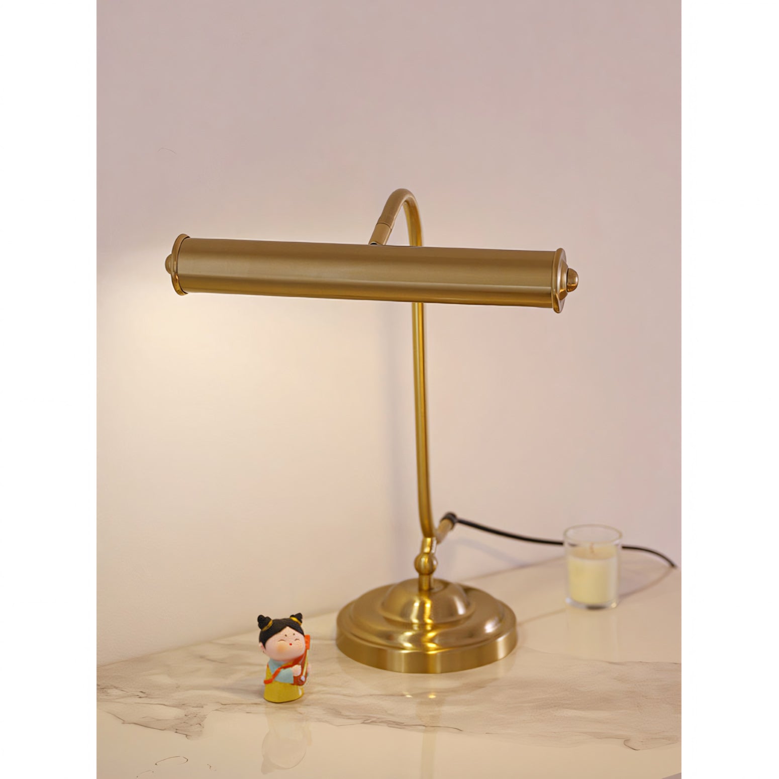 Industrial Iron Task Lamp with Rotating Tube Shade