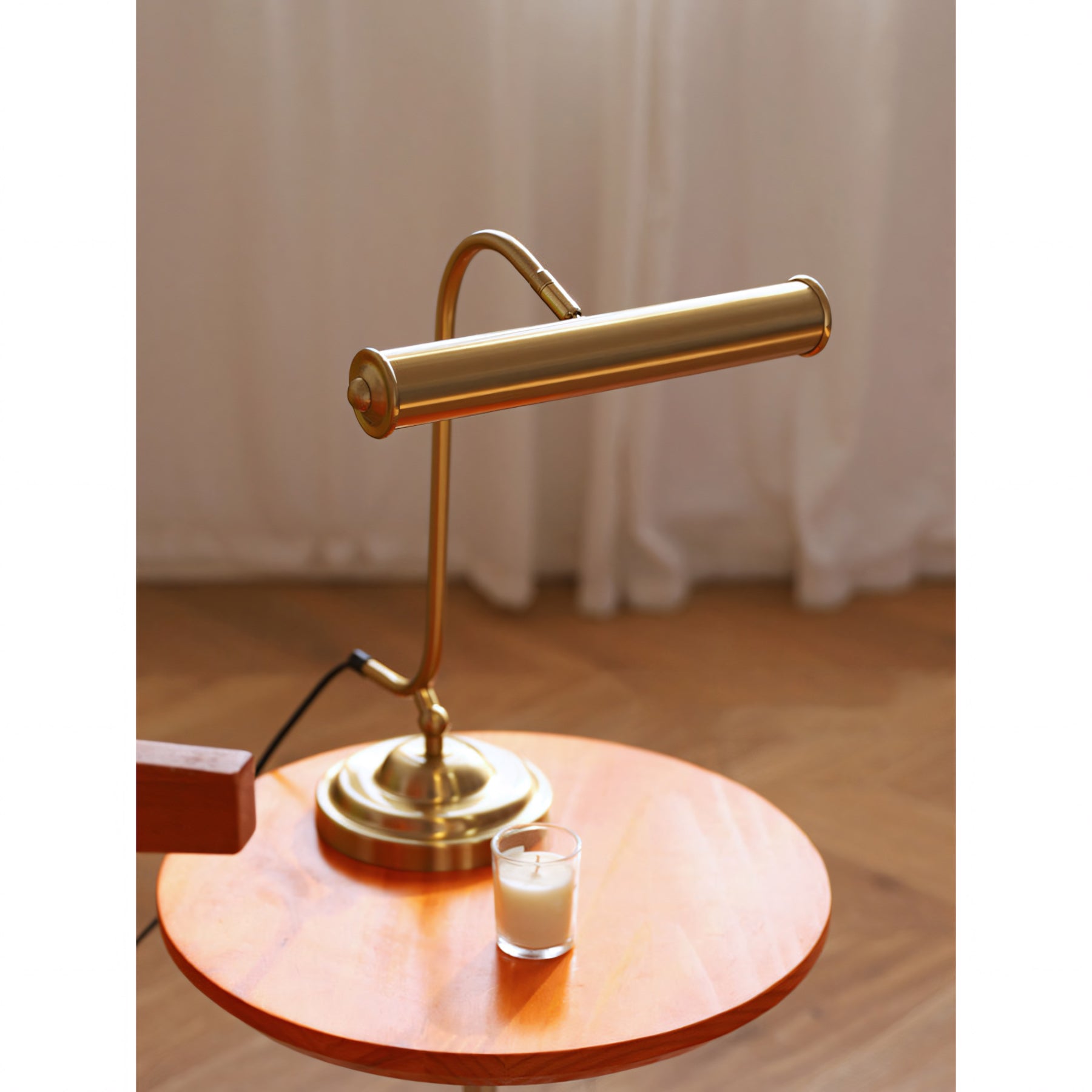 Industrial Iron Task Lamp with Rotating Tube Shade