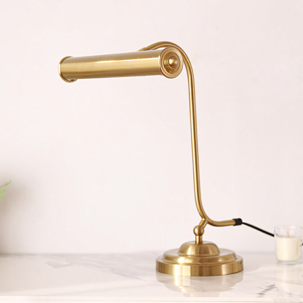 Industrial Iron Task Lamp with Rotating Tube Shade