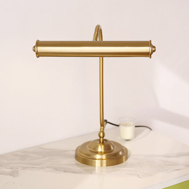 Industrial Iron Task Lamp with Rotating Tube Shade