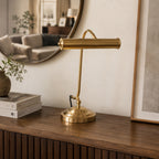 Industrial Iron Task Lamp with Rotating Tube Shade