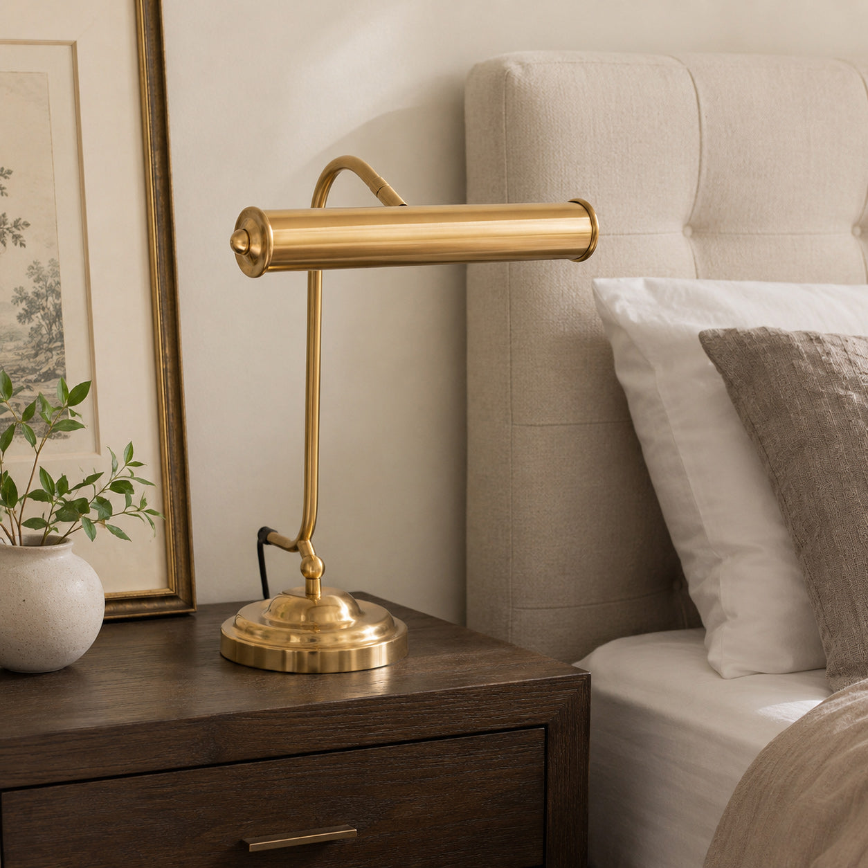 Industrial Iron Task Lamp with Rotating Tube Shade