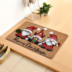 Gnome Magic: Christmas Doormat in Welcome Design – Non-slip, Decorative & Festive for Front Door & Hallway