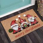 Gnome Magic: Christmas Doormat in Welcome Design – Non-slip, Decorative & Festive for Front Door & Hallway