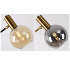 Marble Base Gold Floor Lamp with Charging Table