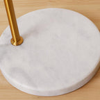 Marble Base Gold Floor Lamp with Charging Table