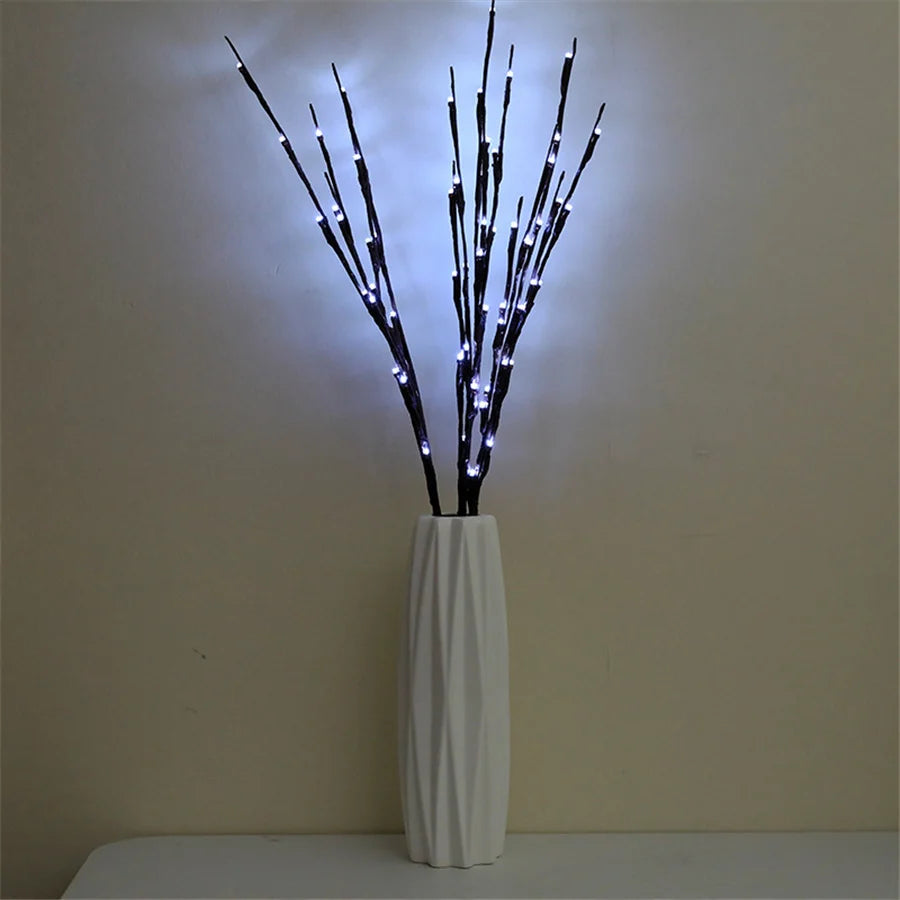 LED Willow Branch Light, Battery Powered, Bendable Branches