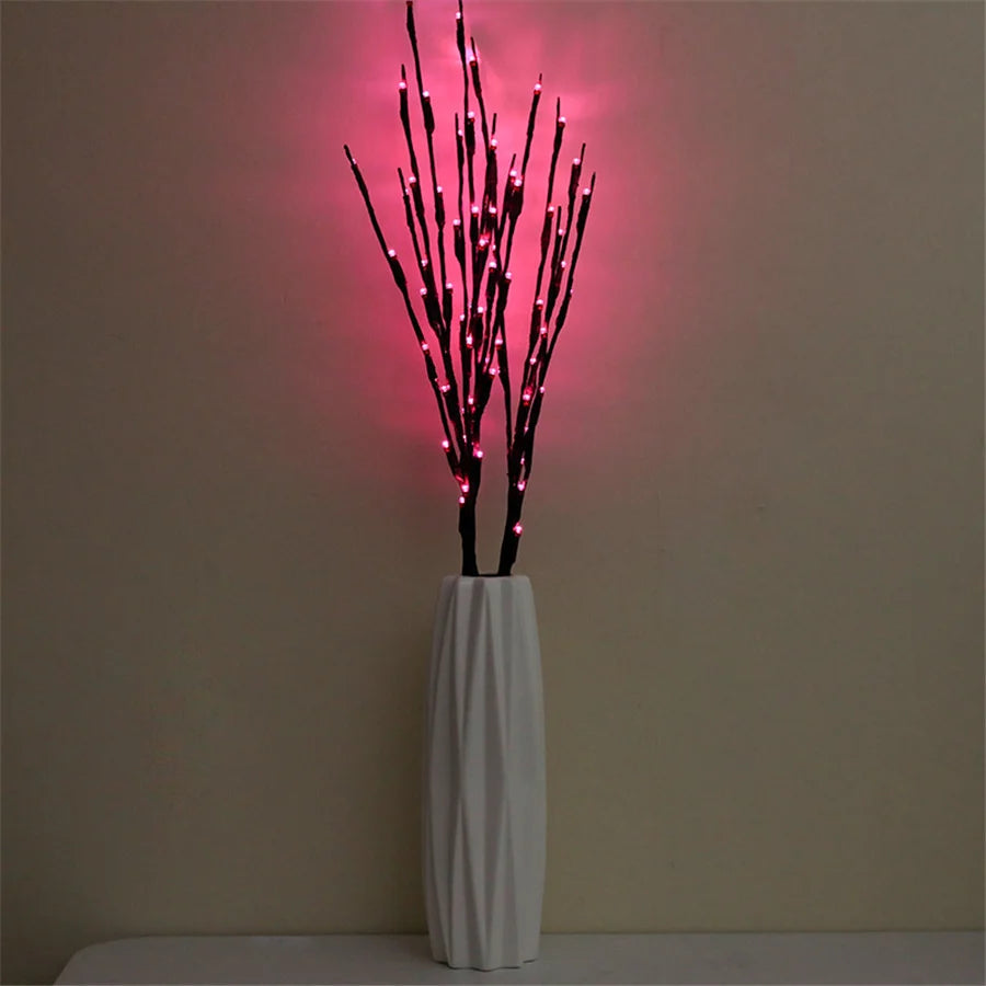 LED Willow Branch Light, Battery Powered, Bendable Branches