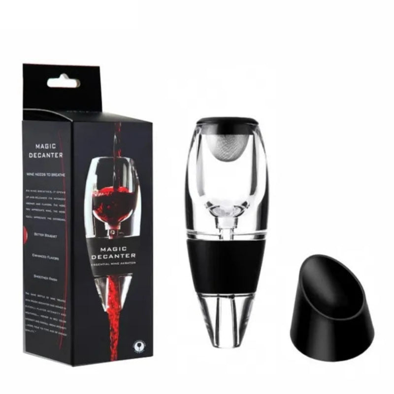 Wine Aerator Set with Aeration Spout Filter and Display Stand