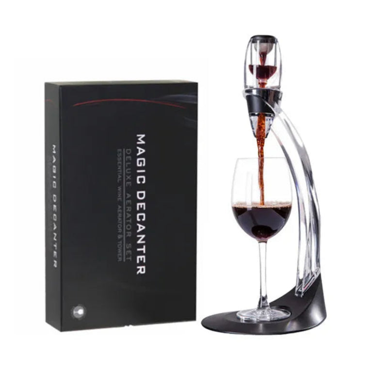 Wine Aerator Set with Aeration Spout Filter and Display Stand