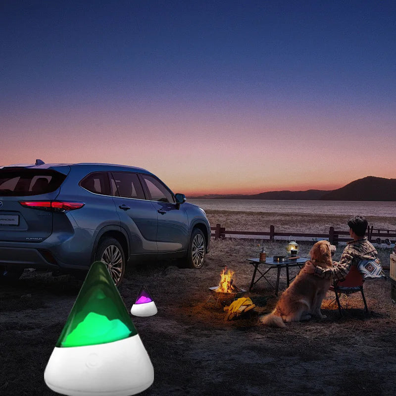 Wireless LED Night Light RGB Rechargeable ABS PC Iceberg Design