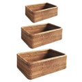 WohnAkzent: Rectangular Storage Basket in Boho Style – Durable, Lightweight & Versatile for Home & Decoration