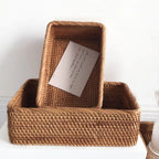 WohnAkzent: Rectangular Storage Basket in Boho Style – Durable, Lightweight & Versatile for Home & Decoration