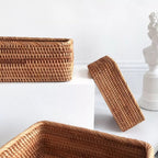 WohnAkzent: Rectangular Storage Basket in Boho Style – Durable, Lightweight & Versatile for Home & Decoration