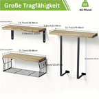 HomeAmbience: Towel Rack Bathroom – Modern Wooden Shelf Set, Decorative & Functional for Bathroom, Kitchen & Living Room
