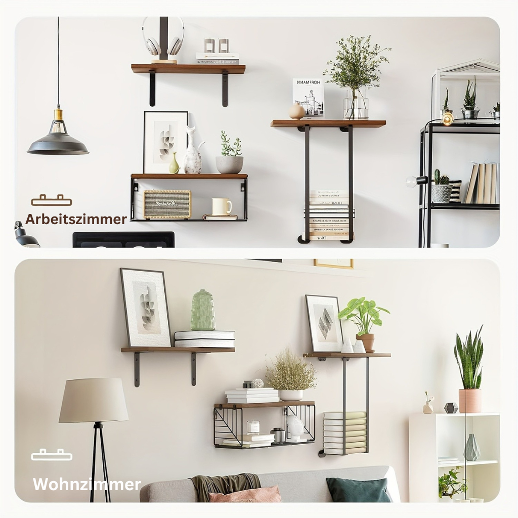 HomeAmbience: Towel Rack Bathroom – Modern Wooden Shelf Set, Decorative & Functional for Bathroom, Kitchen & Living Room