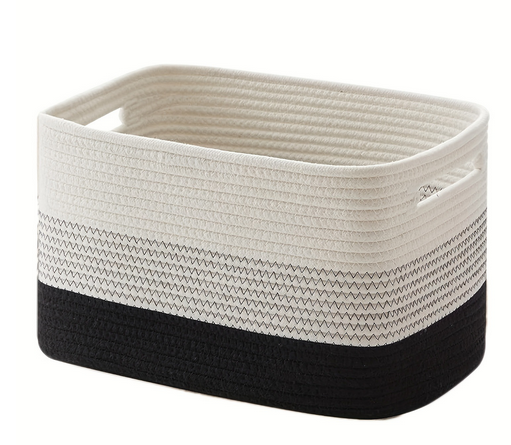 WohnGeflecht: Storage Basket with Handles – Durable, Portable & Practical for Laundry & Towels