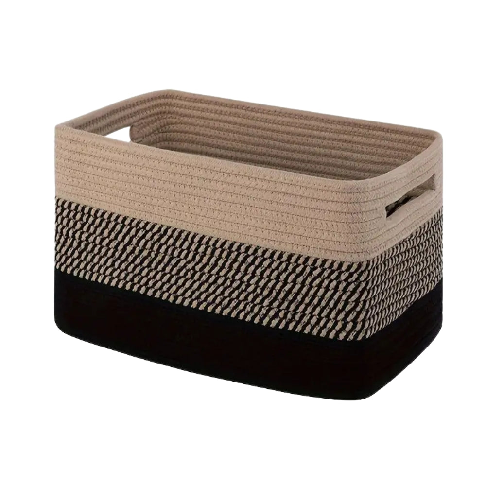 WohnGeflecht: Storage Basket with Handles – Durable, Portable & Practical for Laundry & Towels
