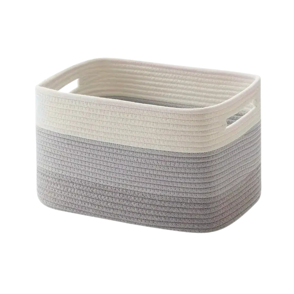 WohnGeflecht: Storage Basket with Handles – Durable, Portable & Practical for Laundry & Towels