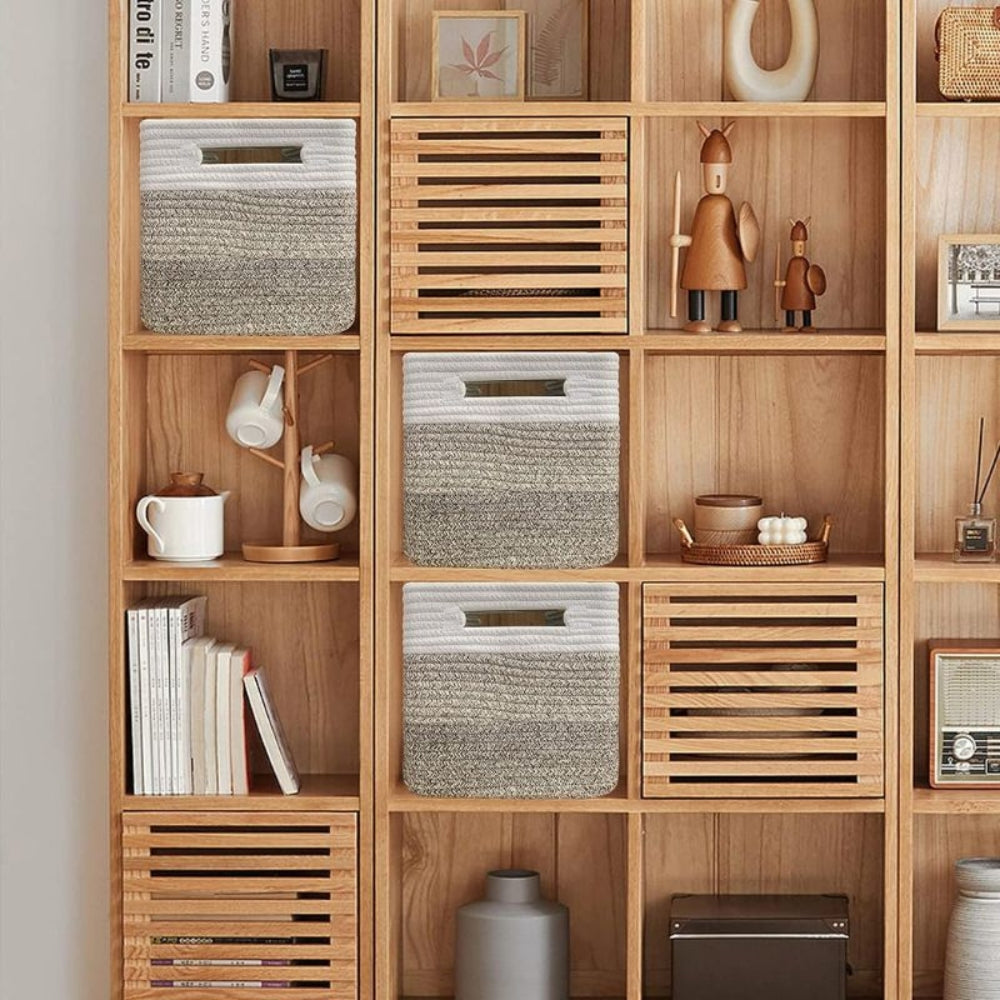 WohnGeflecht: Storage Basket with Handles – Durable, Portable & Practical for Laundry & Towels