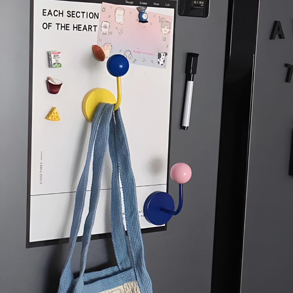 WohnMagnet: Colorful & Magnetic Coat Hooks – Modern, Decorative & Ideal for Jackets, Scarves & Accessories