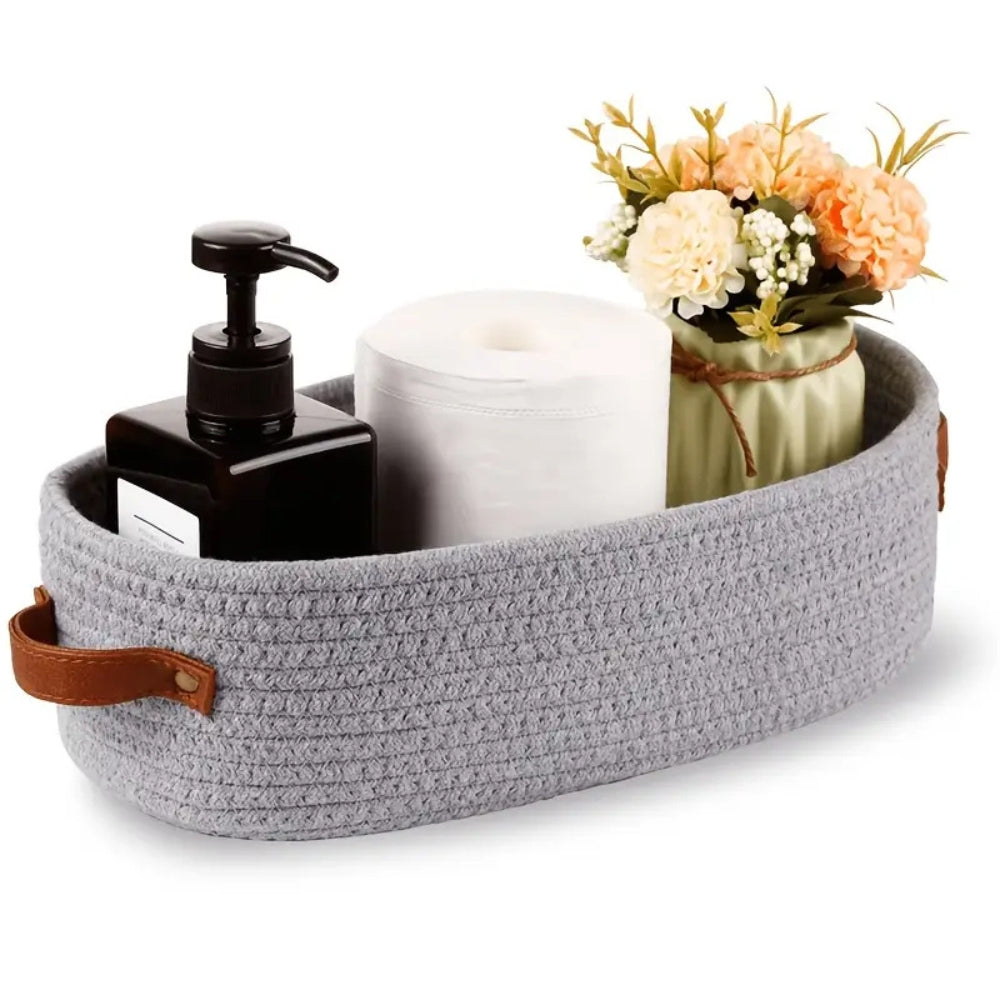 LivingStyle: Storage Basket with Handles – Durable, Handmade & Versatile for Home & Office
