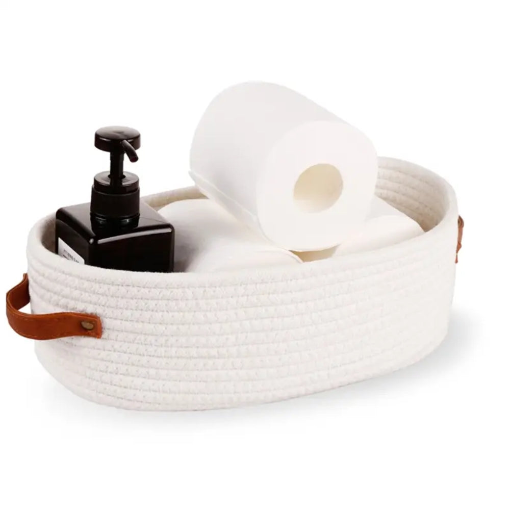 LivingStyle: Storage Basket with Handles – Durable, Handmade & Versatile for Home & Office