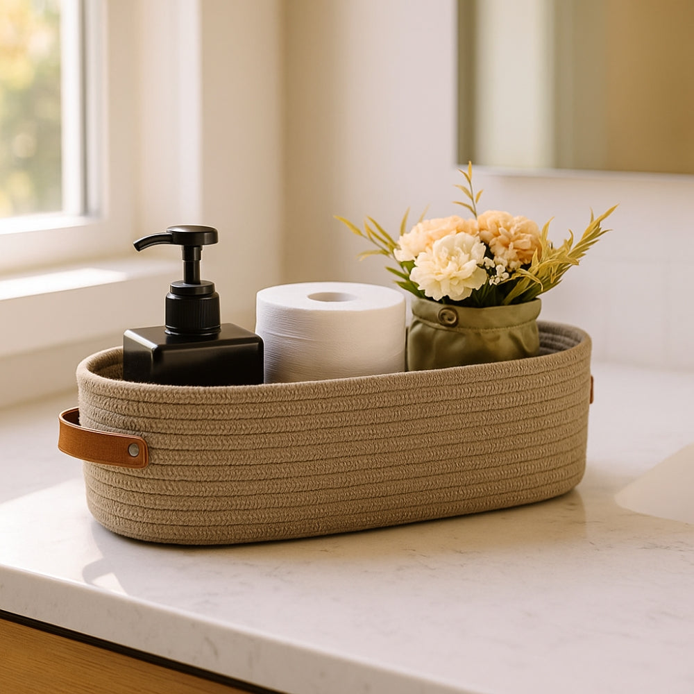 LivingStyle: Storage Basket with Handles – Durable, Handmade & Versatile for Home & Office
