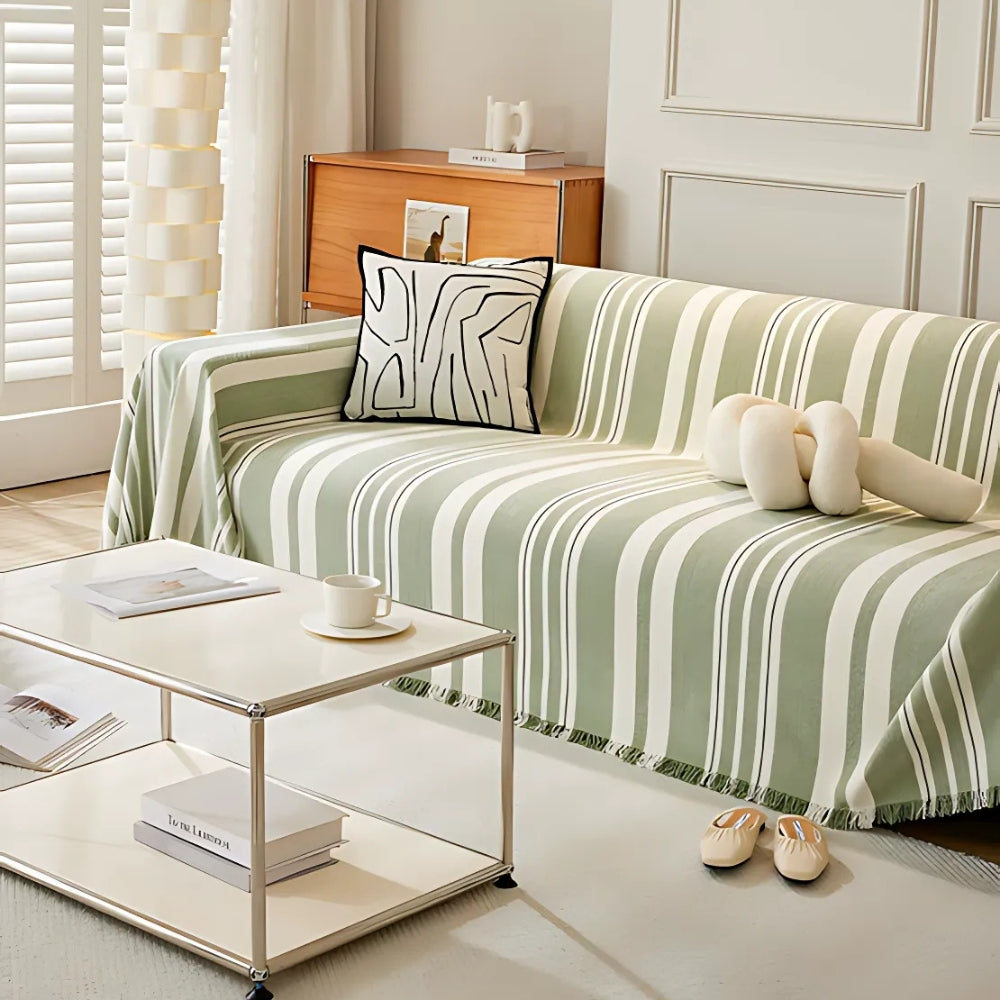 LivingStripes: Sofa Cover Made of High-Quality Chenille with Timeless Pattern & Cozy Feel – for Sofa & Living Area