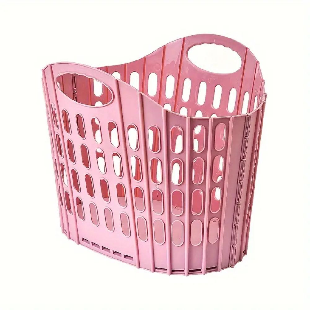 WohnTragen: Foldable Storage Basket – Lightweight, Decorative & Mobile for Home, Travel & Student Dormitory