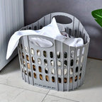WohnTragen: Foldable Storage Basket – Lightweight, Decorative & Mobile for Home, Travel & Student Dormitory