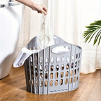 WohnTragen: Foldable Storage Basket – Lightweight, Decorative & Mobile for Home, Travel & Student Dormitory