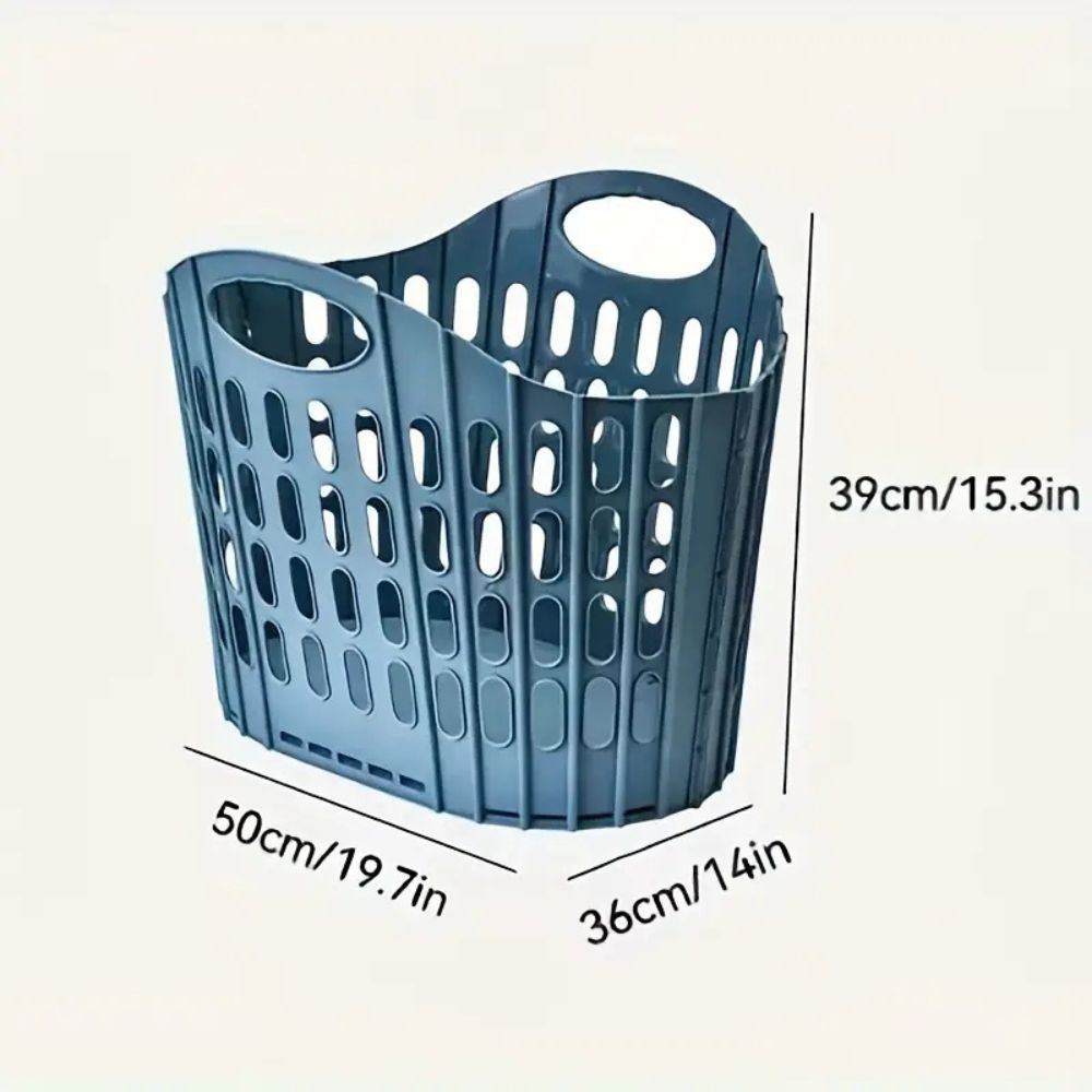 WohnTragen: Foldable Storage Basket – Lightweight, Decorative & Mobile for Home, Travel & Student Dormitory