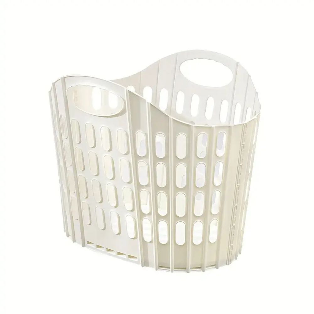 WohnTragen: Foldable Storage Basket – Lightweight, Decorative & Mobile for Home, Travel & Student Dormitory